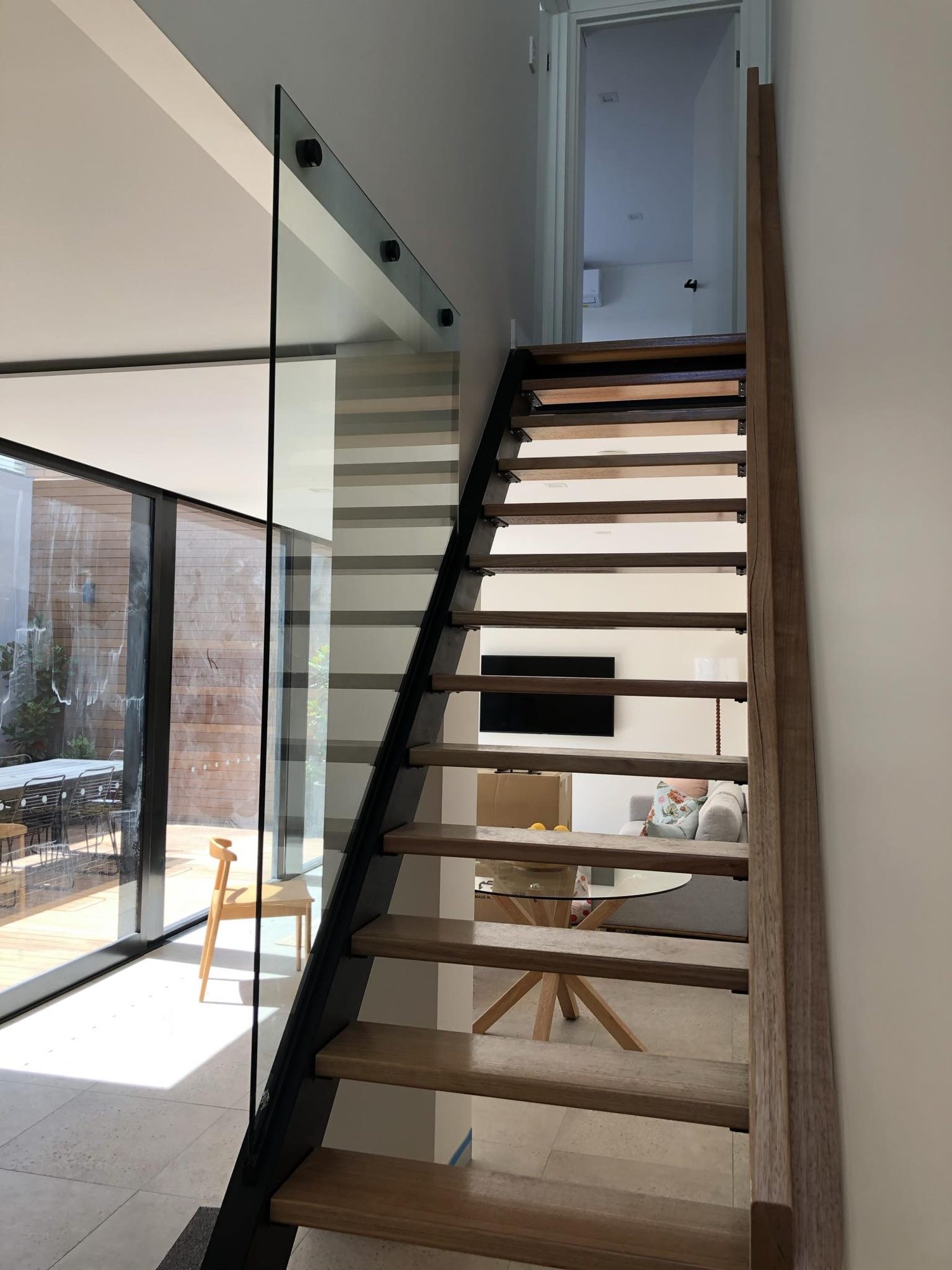Staircase glass balustrade interior — Adelaide, Unique Glass Solutions