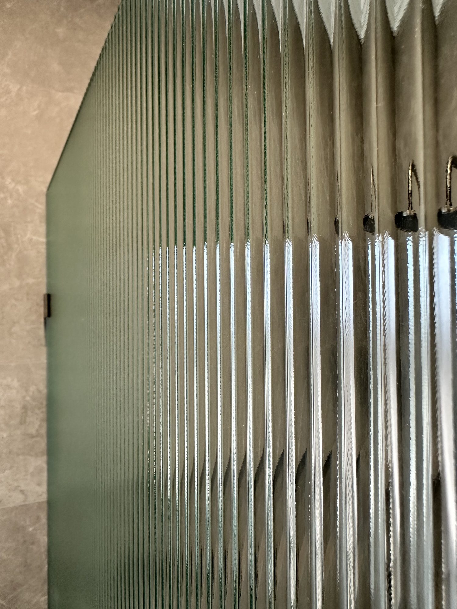 Reeded glass edge detail — Adelaide, Unique Glass Solutions