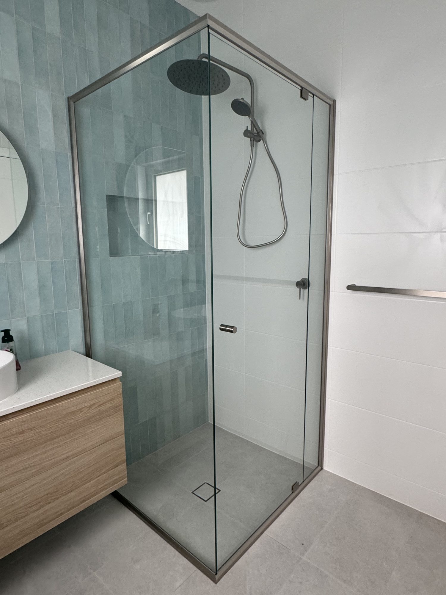 Nickel semi corner — Adelaide, Unique Glass Solutions
